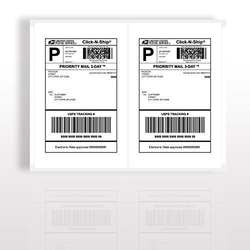 PACKZON Packzon Shipping Labels with Self Adhesive, Laser Inkjet Printers, 8.5 x