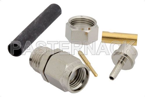 1 new pasternack pe4213 sma male connector solder attachment for rg178, rg196 for sale