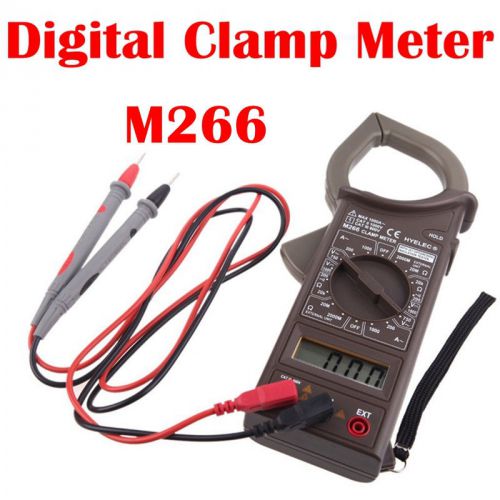 M266 Digital Clamp Meter AC/DC Voltage AC Current Resistance Temp Tester LCD