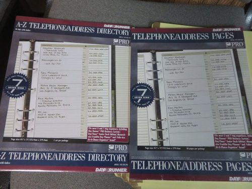 Day Runner Phone Directory 8.5 X 11 pages with A-Z Tabs