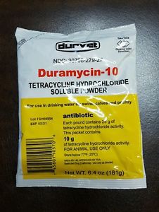NEW - Durvet Duramycin 10 Powder Chicken Antibiotic - 6.4 Oz