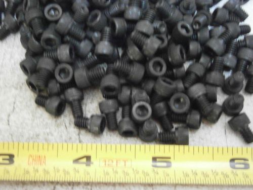 Cap screws #8/32 x 1/4&#034; long socket head stainless steel black lot of 42 #5956 for sale