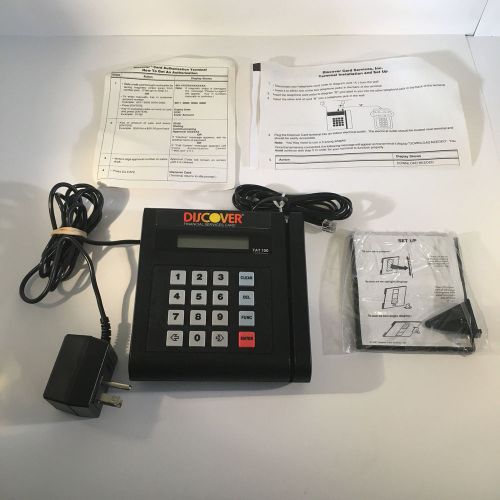 Discover Credit Card Reader Terminal TAT 150 With Instructions