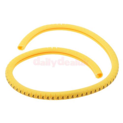100pcs Soft PVC Power Wire Cable Organizer Number Marker No. 4