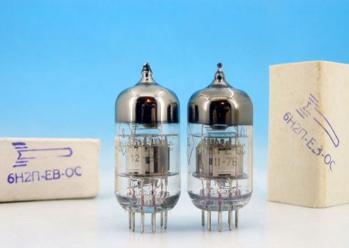 6N2P-EV-OS  6Н2П-ЕВ-ОС RARE HiFi Especially Stable Military &lt;&gt; MATCHED TUBE PAIR