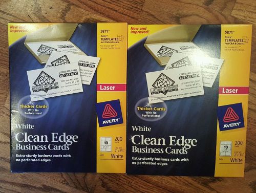 Avery Business Cards Clean Edge 5871 Laser 400