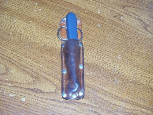 Wiss 5&#034; electrician scissors vintage bell system b + leather sheath splice knife for sale