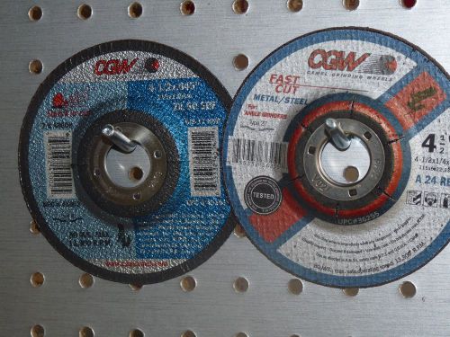 75-4-1/2x.045x7/8 t27 cow &amp; 25-4-1/2x1/4x7/8 t27 grinding wheels for sale