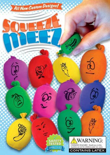 Squeez Meez 1&#034; Squishy Balloon Figurines in Capsules 250 Ct. With a Display
