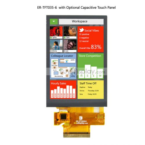 Serial SPI 3.5&#034;TFT LCD Module Display 320x480 w/Capacitive Touch Panel,Tutorial