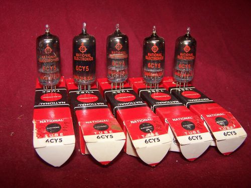 LOT 5 Vintage National 6CY5 NOS vacuum tubes