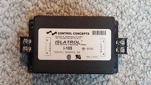 Control Concepts Islatrol 120VAC AC Power Line Filter, 5 Amps, ID 0506, I-105
