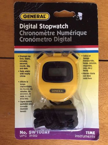 Stopwatch,Digital + Lanyard by GENERAL TOOLS &amp; INSTRUMENTS