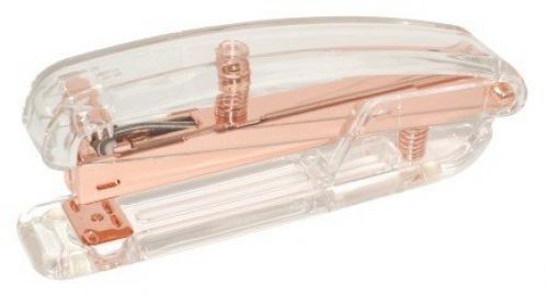 Designstyles Acrylic Desktop Stapler Clear/Rose Gold