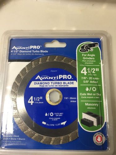 4-1/2 in. Turbo Diamond Saw Blade Cut Concrete Brick Masonry Stone Stucco Stone