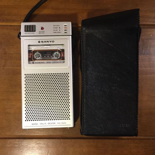 For Parts Sanyo TRC-3500 Microcassette Talk Book Handheld Cassette  Recorder
