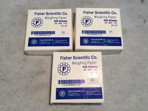 Fisher Scientific Weighing Paper Sheets 3x3&#034; 09-898-12A (3 boxes of 50)