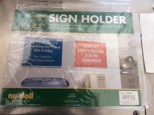 nu-dell 11&#034;x8.5&#034; Horizontal Sign Holder, qty 2
