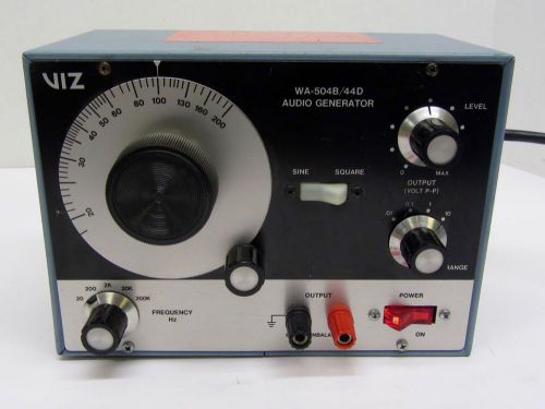 Viz WA-504B/44D Sine Square Wave Audio Generator 105-130 Volts 8 Watts 50-60 Hz