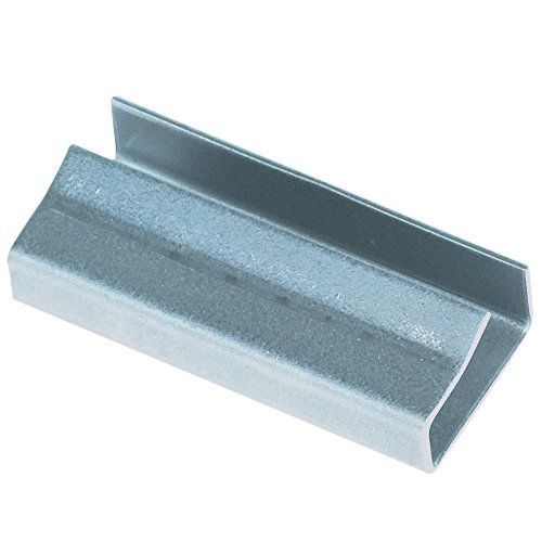 Partners Brand PPS12SEAL Metal Poly Strapping Seals, Open/Snap on, 1/2&#039;, Silver