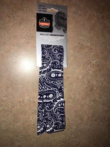 Chill-its 6700 evaporative cooling bandana - tie - navy western for sale