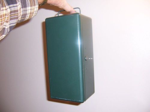 Vintage Metal Document Box With Original Eagle Lock &amp; Screw Co  Key