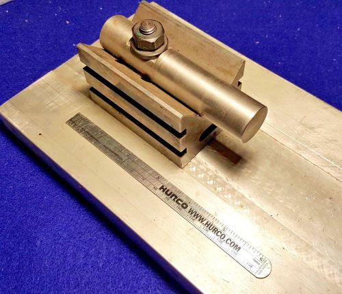 MACHINIST  V-BLOCK WITH ALUMINUM MOUNTING PLATE 1X6X12 MACHINIST TOOLING