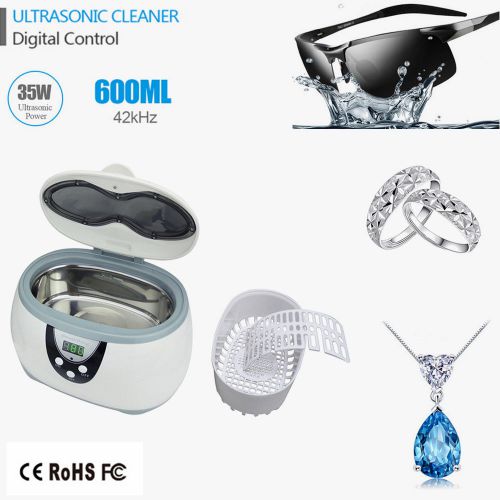 600ml Ultrasonic Cleaner for Jewelry Dental Watch Glasses Toothbrushes Cleaning