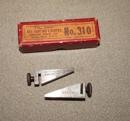 Vintage union tool co key seat rule blocks no 310 sawyer w/ box made usa for sale