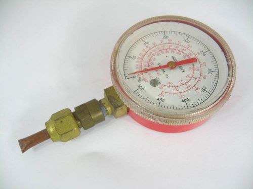 Pressure gauge 0-500 psi j/b industries usa  2-1/2&#034; 1/8&#034; npt  r-12 r-22 adjustab for sale
