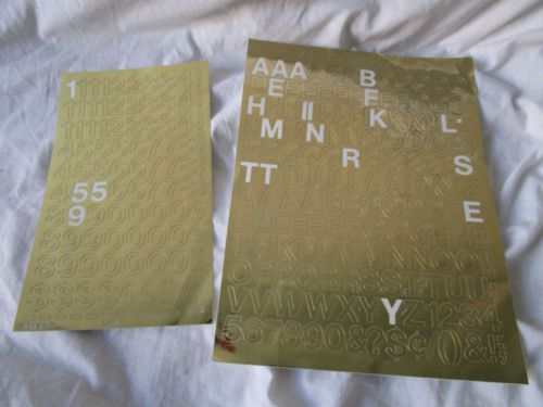 Permasign Vinyl self-adhesive Lettering Gold 3/4&#034; Helvetica