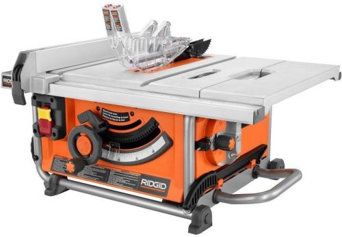 Ridgid portable 15 amp 10 in. compact table saw workshop hardwood cutting tool for sale
