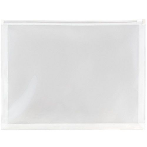 JAM Paper Plastic Envelopes with Zipper Closure - Letter Booklet - 9 3/4&#034; x 1...