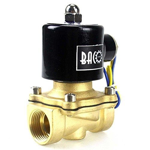 Bacoeng 3/4&#034; dc24v electric solenoid valve (npt, brass, normally closed) for sale