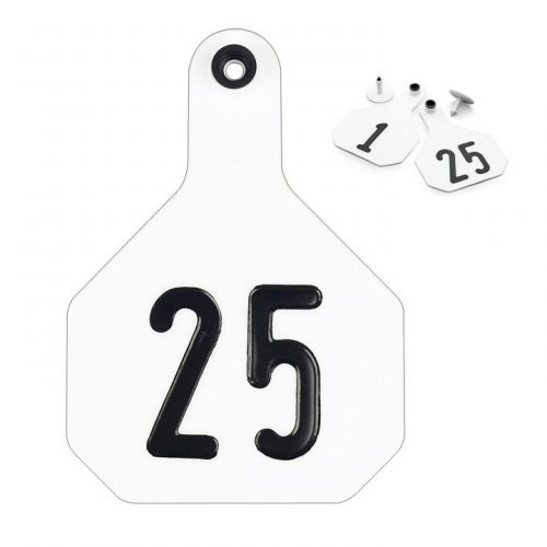 Y-tex 7900001 all american 4-star numbered tags, large, white, pack of 25, new! for sale