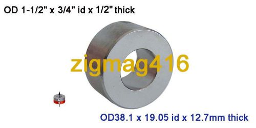 1pc of N52, OD 1-1/2&#034;x 3/4&#034;id x 1/2&#034; thick Neodymium Rare Earth Ring Magnets