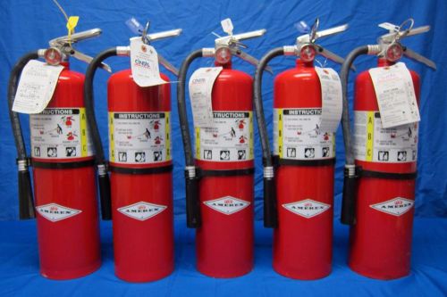 (lot of 5) fire extinguisher!!!!  10 lb. capacity model b456, amerex for sale