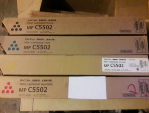 Ricoh MP C5502 / C4502 toner set. (B,M,Y,C)