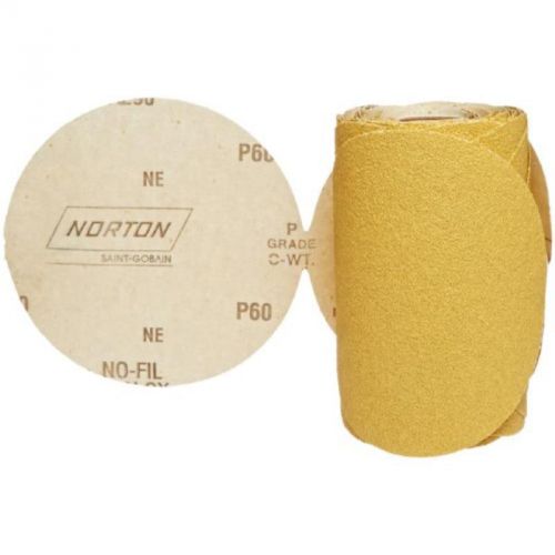 5&#034; Coarse P60-Grit Stick And Sand Abrasive Disc, Aluminum Oxide, 50/Roll Norton
