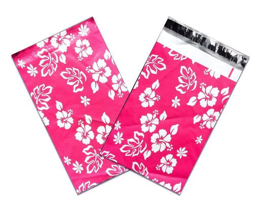 6&#034; x 10&#034; Pink Hawaiian FLAT POLY Mailers -USPS Approved Shipping Envelopes