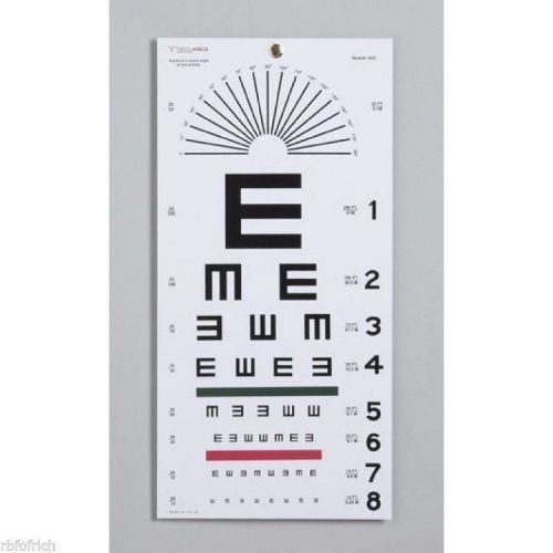 Tech-Med Illiterate 22&#034; x 11&#034; Eye Test Chart 3051 Matte Finish for 20ft Distance