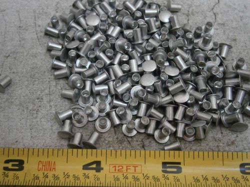 Chicago r-4012 x 3/16 semi-tubular rivet 1/8 od x 3/16&#034; aluminum lot of 75 #6039 for sale