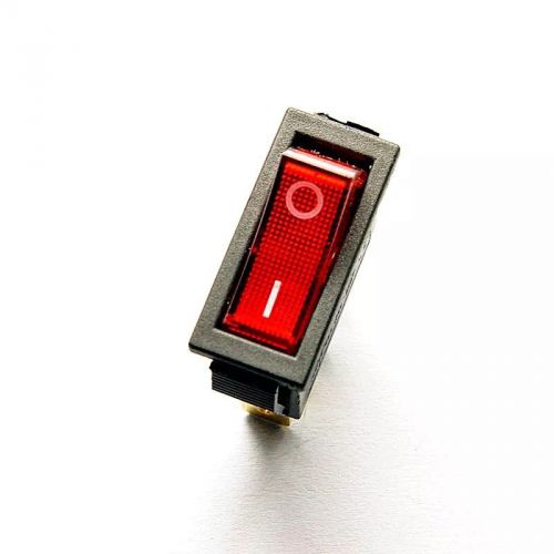 KCD3 3 Pin 2 Position Rocker Switch 16A/250V Red Light Button on/off Boat
