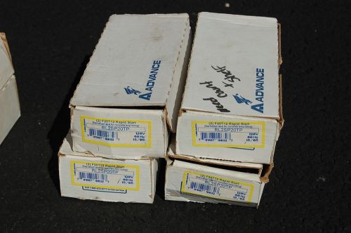 Bulk Lot 4 NEW Advance RL2SP20TP Rapid Start Preheat Lamps Ballasts 120V F20T12