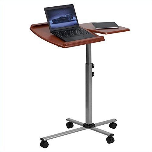 Flash Furniture Angle and Height Adjustable Mobile Laptop Computer Table with