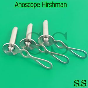 3 Anoscope Hirshman Small,Medium,Large Surgical OB/GYNO Instruments