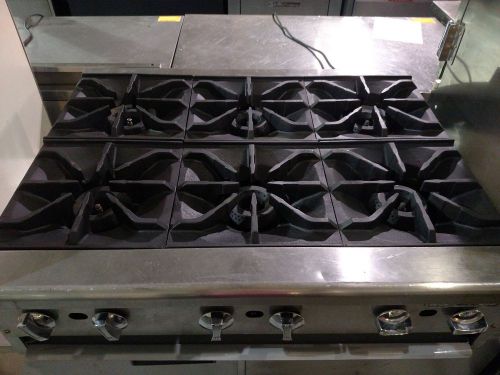 Used imperial 6 eye burner natural gas counter top 36&#034; for sale