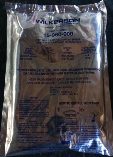 Lot Of Eight Bags. Wilkerson part #15–960–000 400 Gram Desiccant Bags
