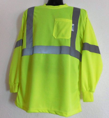 size: 3XL high visibility safety t-shirt- long sleeve lime color
