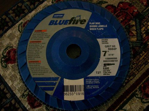 Norton 66623399161 flap disc, 7 in x 60 grit, 7/8 for sale